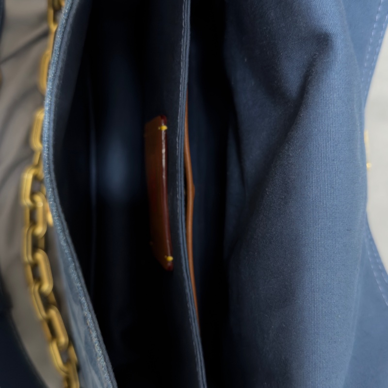 TABBY 經典 SIGNATURE 大號 丹寧布 COACH CLOT 鏈帶單肩手袋-1