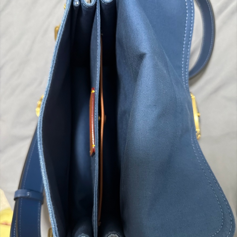 TABBY 經典 SIGNATURE 大號 丹寧布 COACH CLOT 鏈帶單肩手袋-8