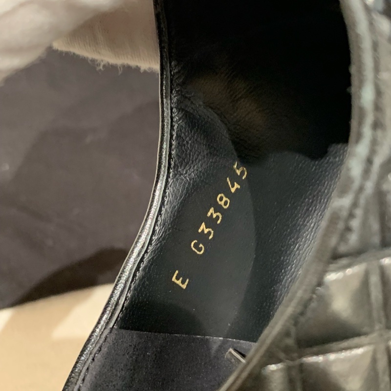 Chanel/香奈兒 黑色拼皮德比鞋 尺寸：36 配塵袋-5