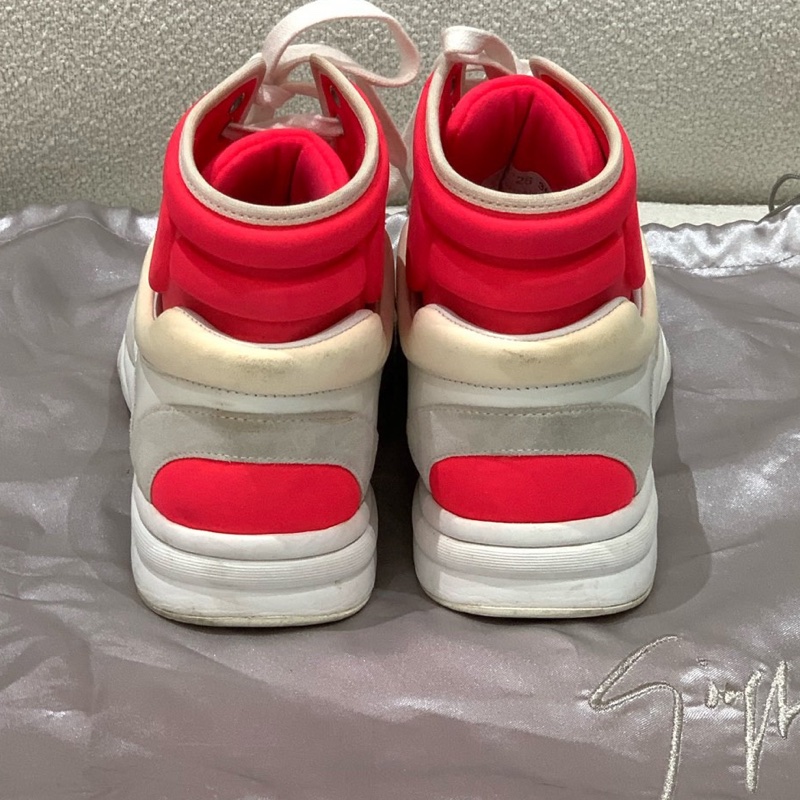 Chanel香奈兒 紅色拼接高幫運動鞋 尺寸：36 無配件-3