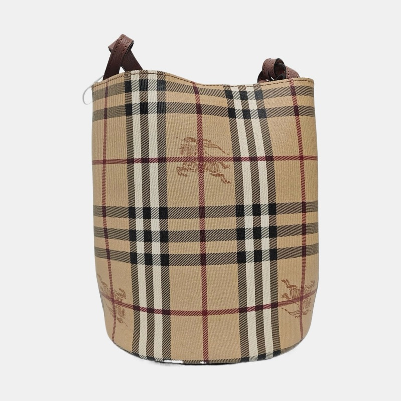 Burberry Lorne 卡其色塗層帆布戰馬格紋單肩包斜挎包-3