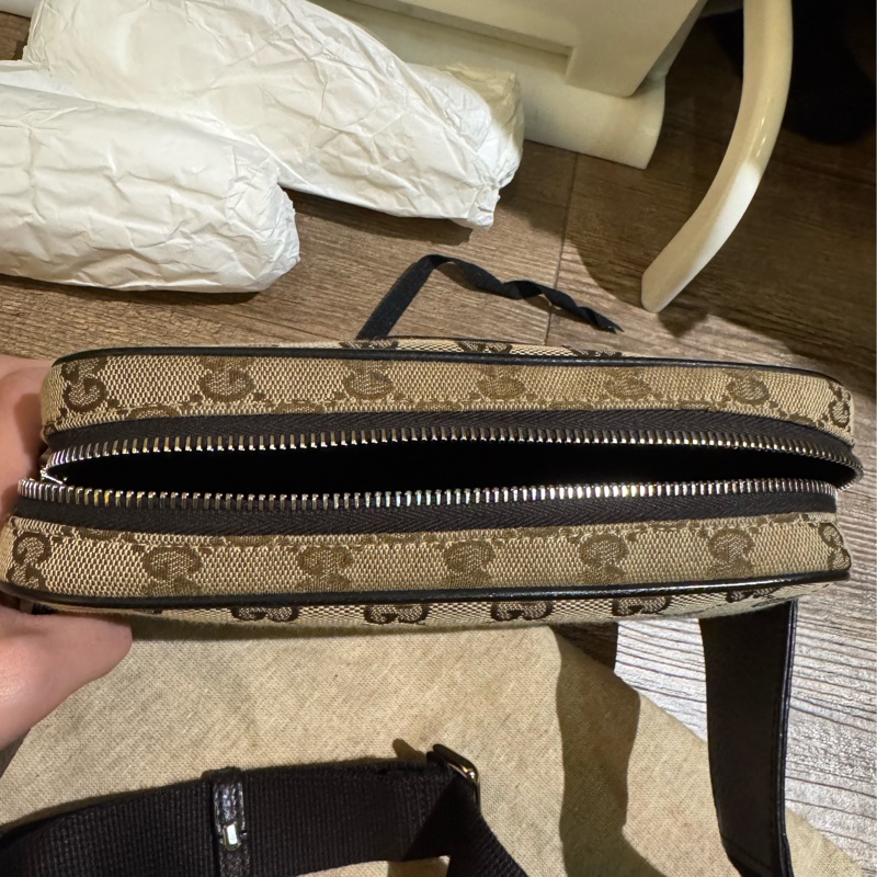 (9成5新) GUCCI 帆布腰包/胸包/斜挎包-7