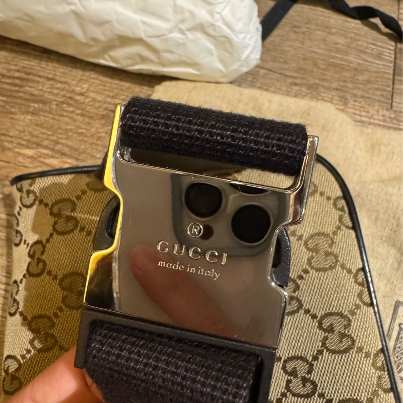 (9成5新) GUCCI 帆布腰包/胸包/斜挎包-14