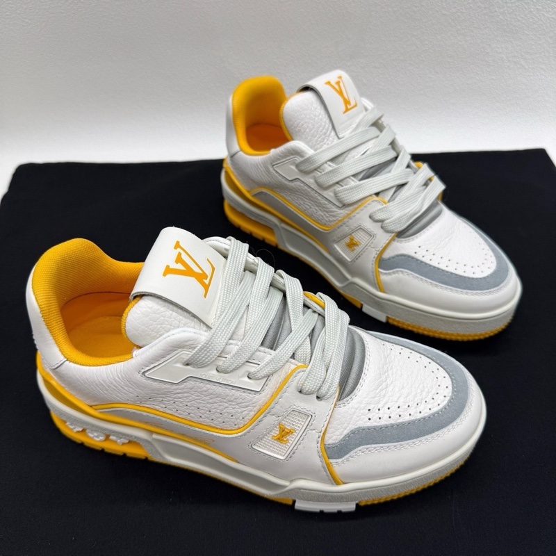 LOUIS VUITTON Trainer 經典 女款  黃白 35碼-2