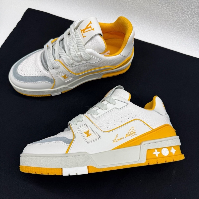 LOUIS VUITTON Trainer 經典 女款  黃白 35碼-6