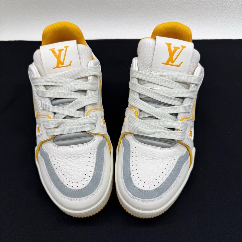 LOUIS VUITTON Trainer 經典 女款  黃白 35碼-8