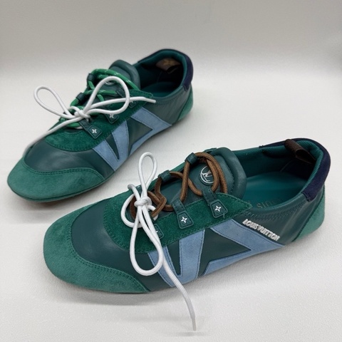 LV Sneakerina 德訓鞋 羊皮革 薄底鞋 女款 綠色新款38碼