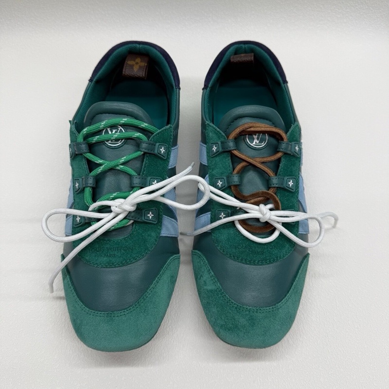 LV Sneakerina 德訓鞋 羊皮革 薄底鞋 女款 綠色新款38碼-1