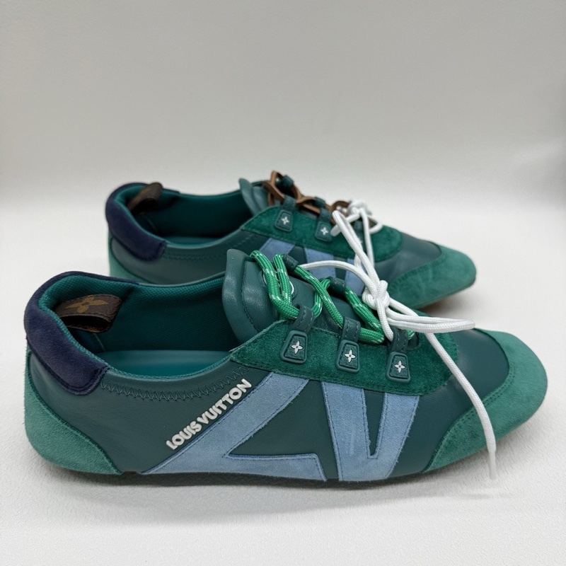 LV Sneakerina 德訓鞋 羊皮革 薄底鞋 女款 綠色新款38碼-3