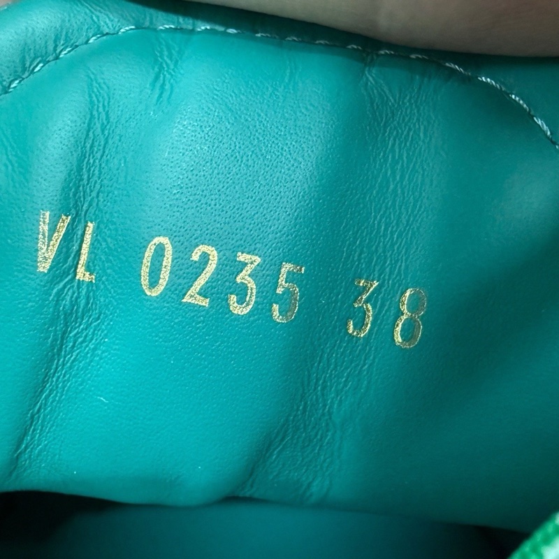 LV Sneakerina 德訓鞋 羊皮革 薄底鞋 女款 綠色新款38碼-5