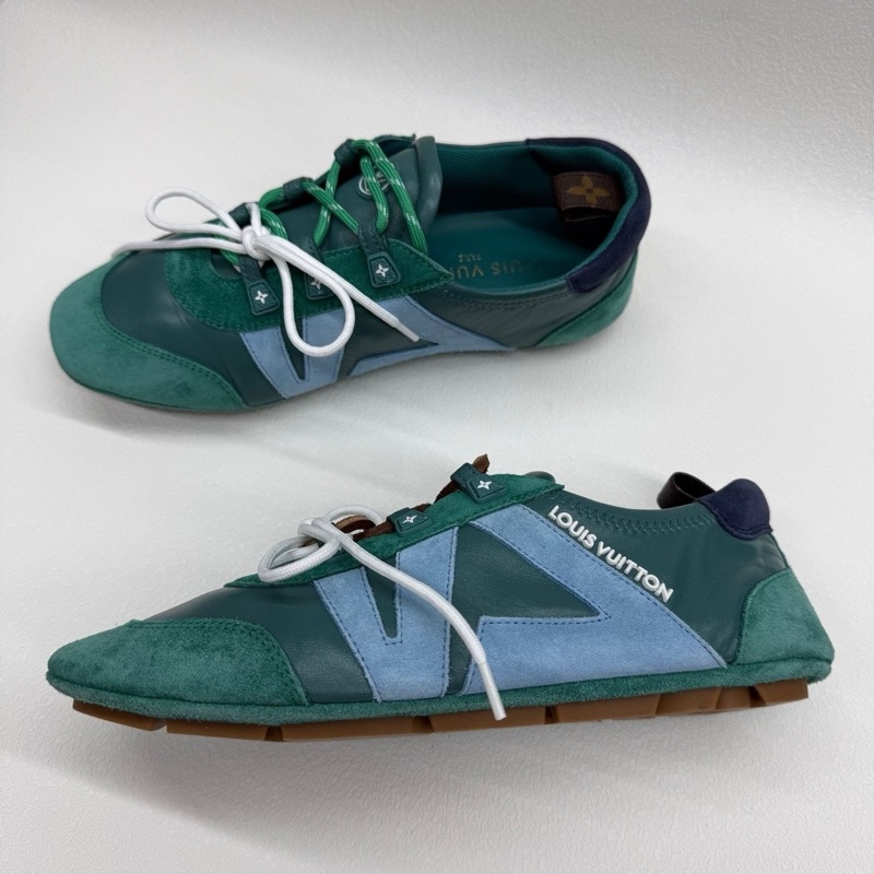 LV Sneakerina 德訓鞋 羊皮革 薄底鞋 女款 綠色新款38碼-7