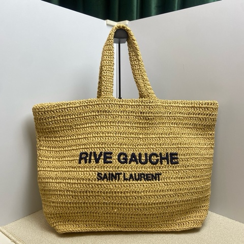 YSL/聖羅蘭 草編沙灘包
