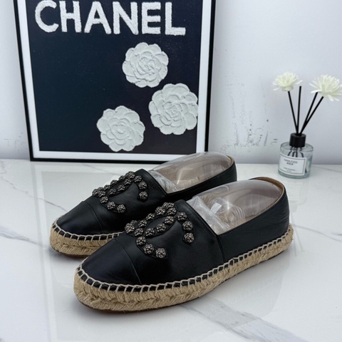 CHANEL香奈兒 山茶花漁夫鞋 38碼 🧡