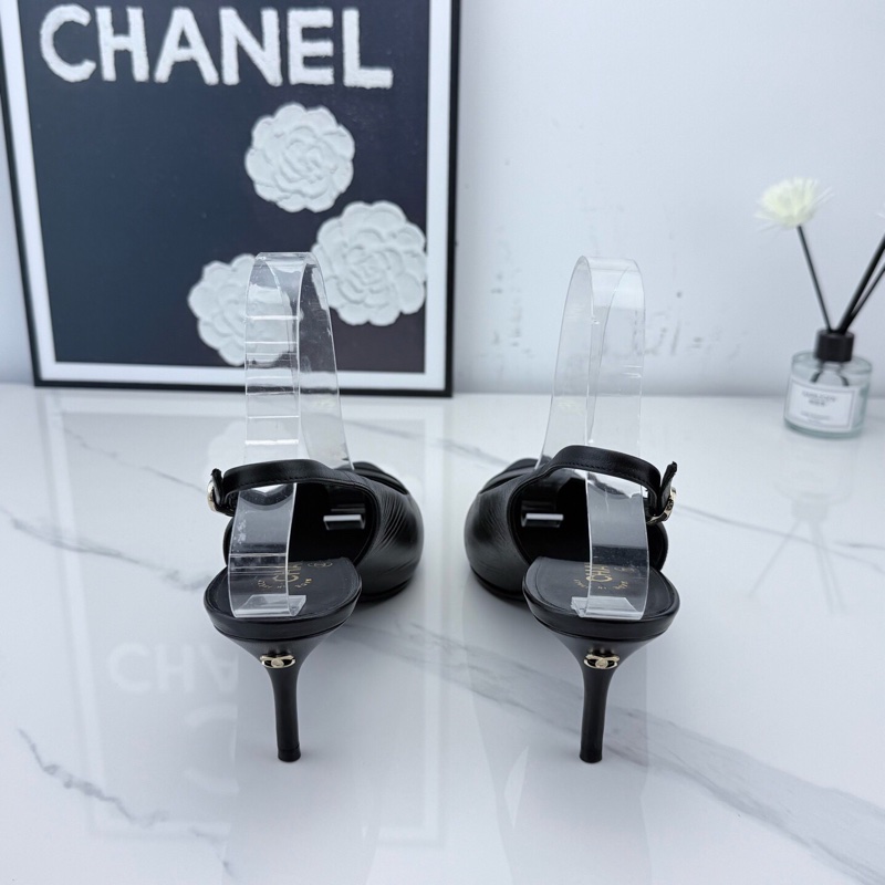 chanel香奈兒 尖頭雙C高跟鞋 38碼 已貼底🧡-2