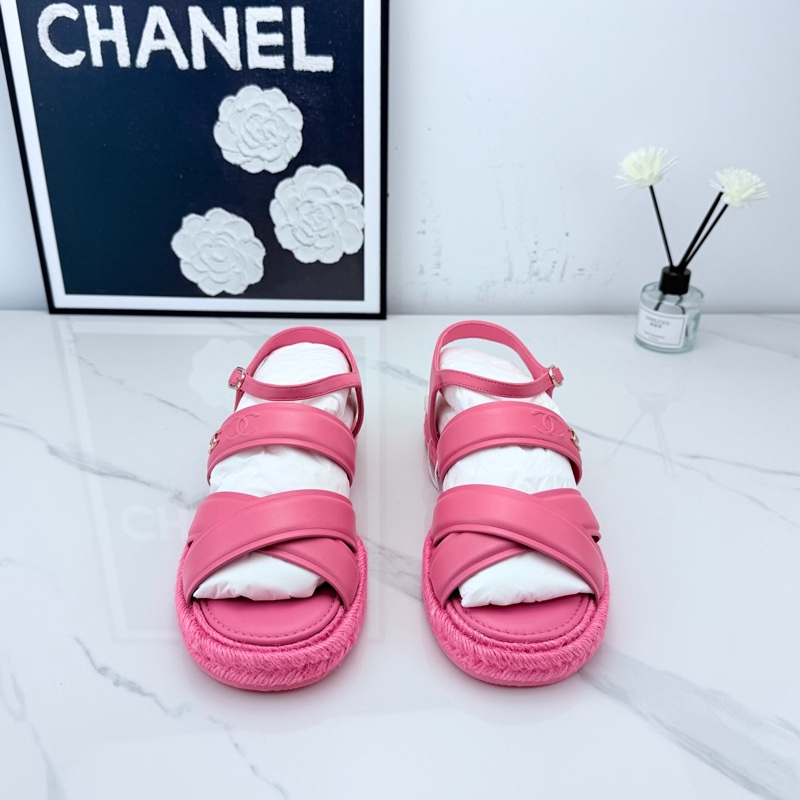 全新 chanel香奈兒 粉色牛皮平底鞋 38碼 配盒🧡-1