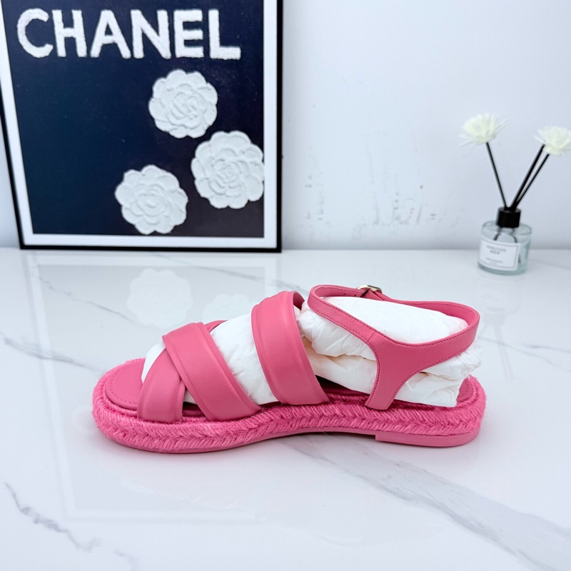 全新 chanel香奈兒 粉色牛皮平底鞋 38碼 配盒🧡-3