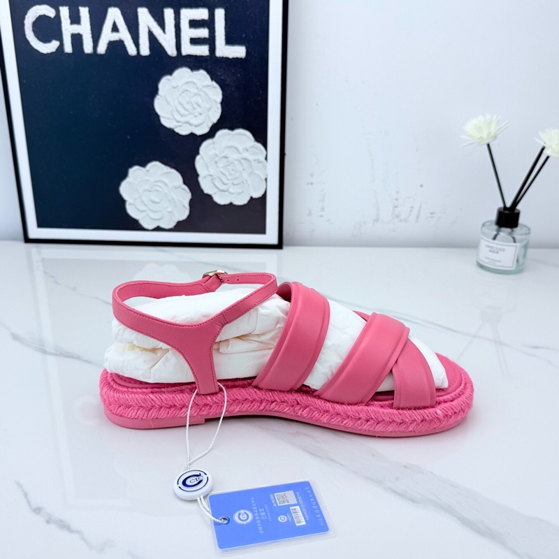 全新 chanel香奈兒 粉色牛皮平底鞋 38碼 配盒🧡-5