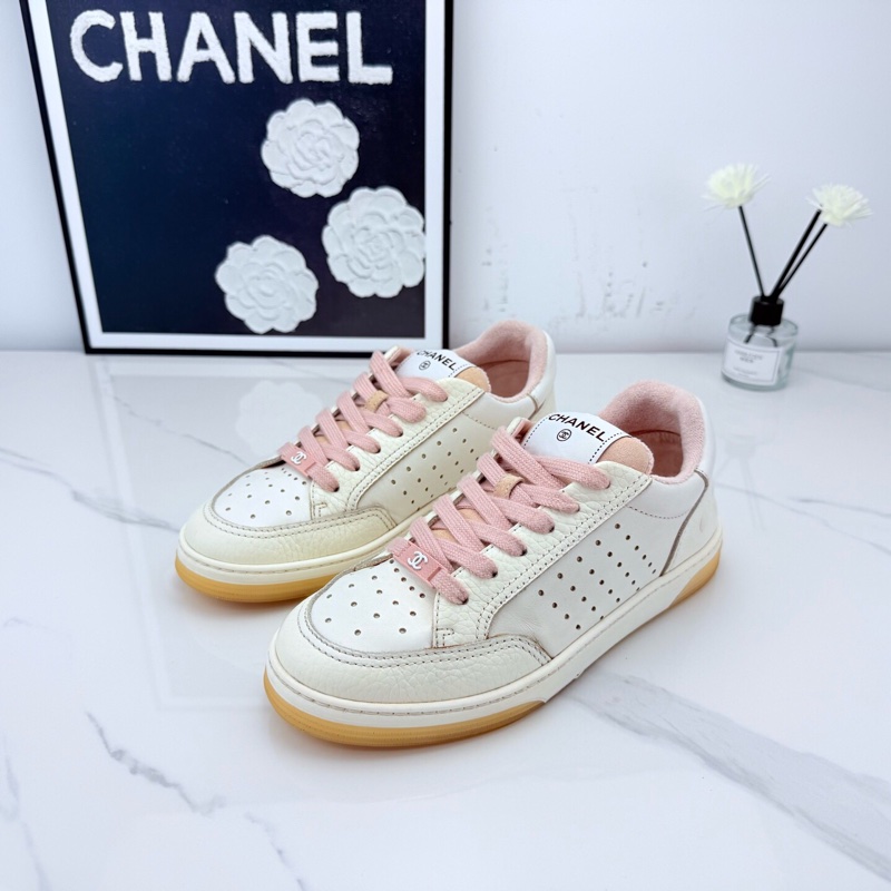 chanel香奈兒 白粉板鞋 36.5碼 🧡-0