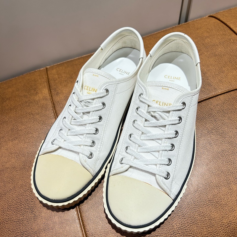 CELINE white canvas shoes Size 41 小白鞋 帆布-0