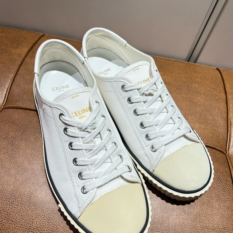 CELINE white canvas shoes Size 41 小白鞋 帆布-1
