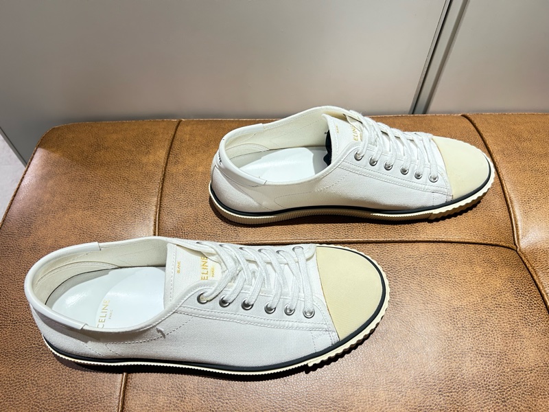 CELINE white canvas shoes Size 41 小白鞋 帆布-2