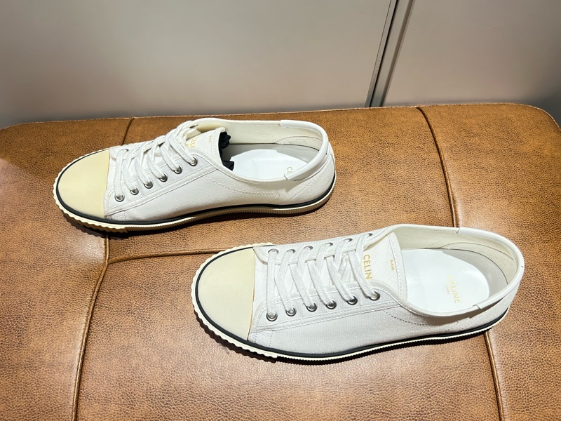 CELINE white canvas shoes Size 41 小白鞋 帆布-3