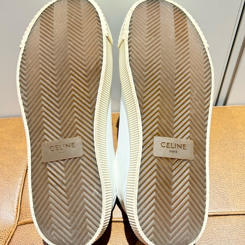 CELINE white canvas shoes Size 41 小白鞋 帆布-4