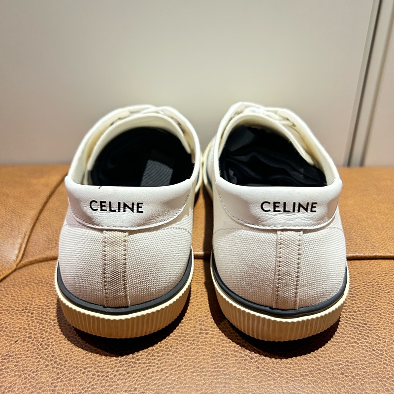 CELINE white canvas shoes Size 41 小白鞋 帆布-5