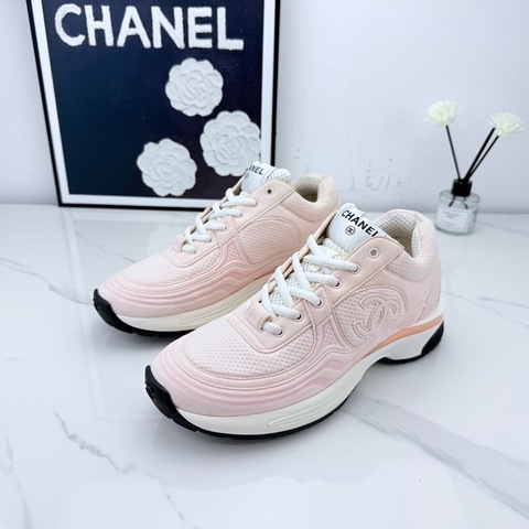 Chanel香奈兒 櫻花粉雙C運動鞋 37.5碼 🧡