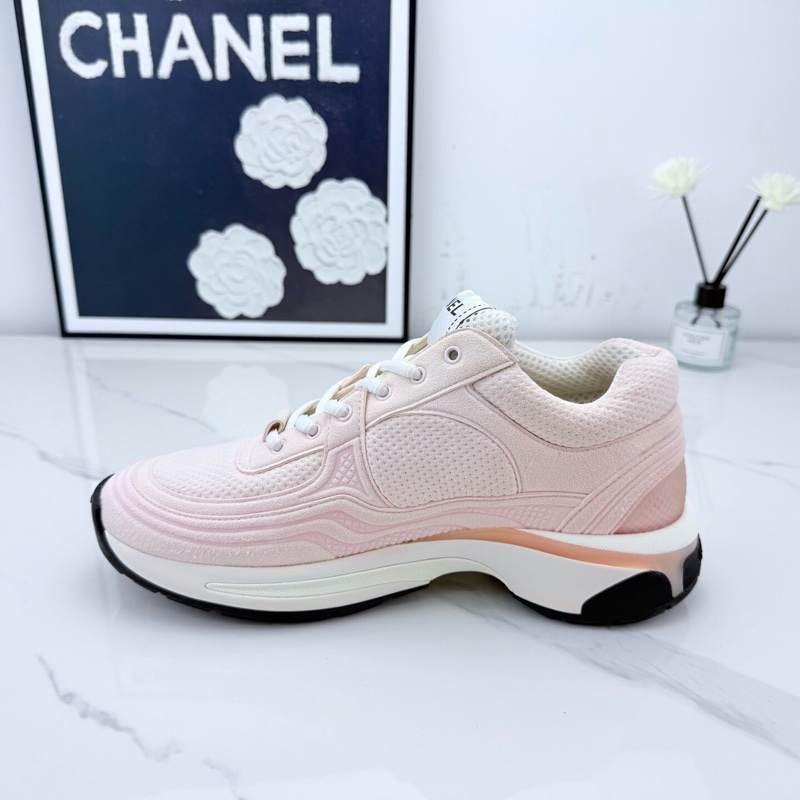 Chanel香奈兒 櫻花粉雙C運動鞋 37.5碼 🧡-3