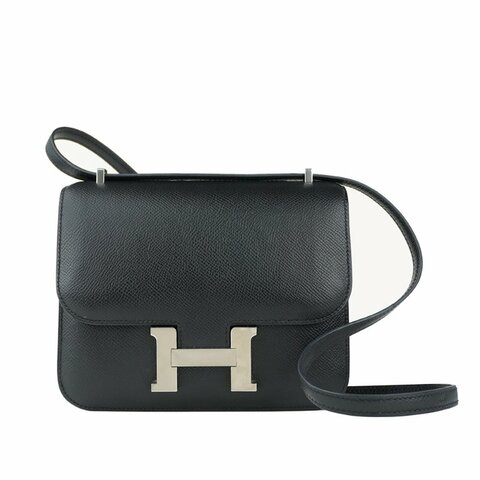 KÉSH 凱仕國際精品【經典品味，收藏級存在】HERMÈS Constance 19 黑色銀釦康康包