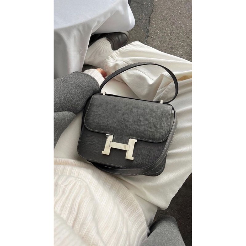 KESH 凱仕國際精品【經典品味，收藏級存在】HERMÈS Constance 19 愛馬仕 黑色銀釦康康包-1
