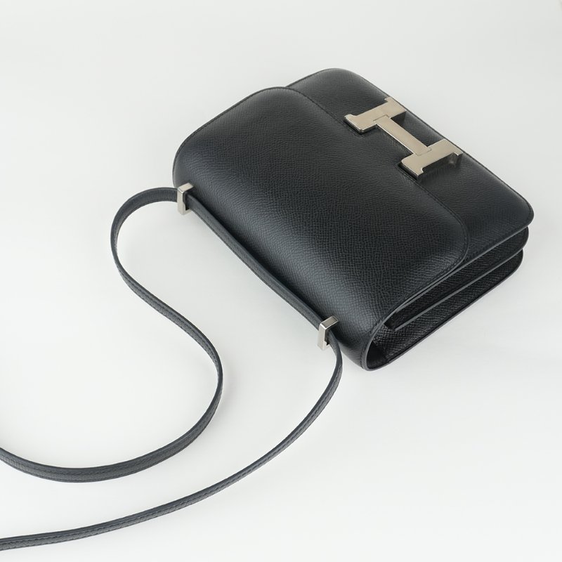 KESH 凱仕國際精品【經典品味，收藏級存在】HERMÈS Constance 19 愛馬仕 黑色銀釦康康包-2