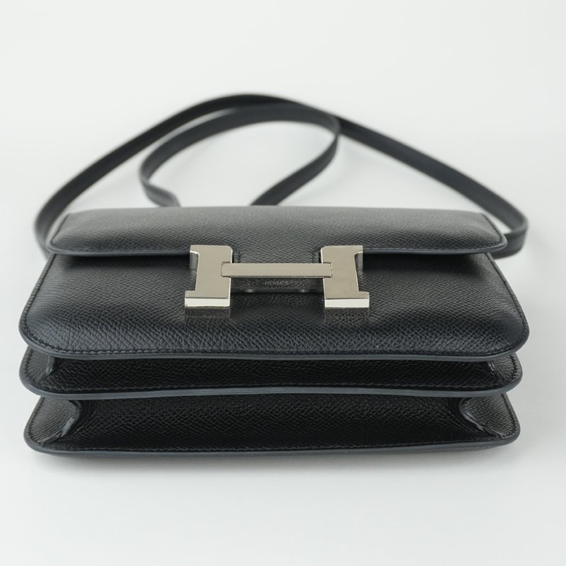 KESH 凱仕國際精品【經典品味，收藏級存在】HERMÈS Constance 19 愛馬仕 黑色銀釦康康包-3