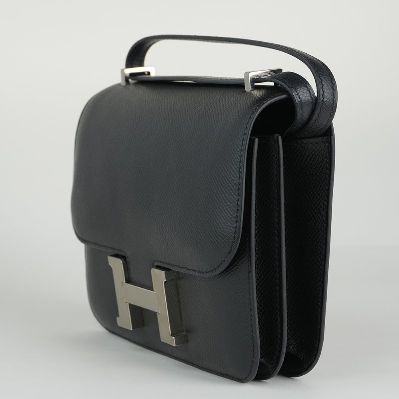 KESH 凱仕國際精品【經典品味，收藏級存在】HERMÈS Constance 19 愛馬仕 黑色銀釦康康包-4