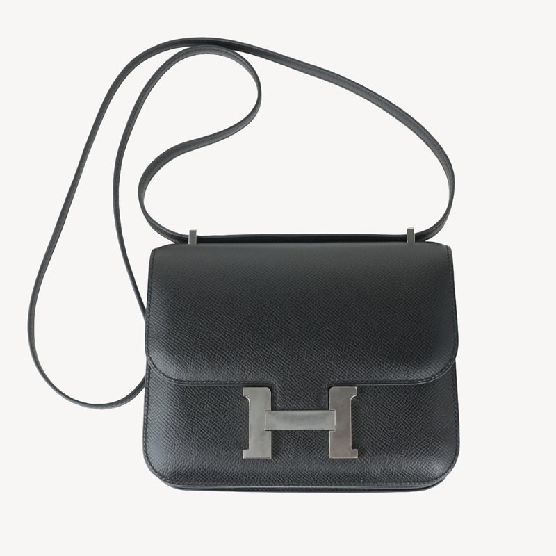 KESH 凱仕國際精品【經典品味，收藏級存在】HERMÈS Constance 19 愛馬仕 黑色銀釦康康包-9
