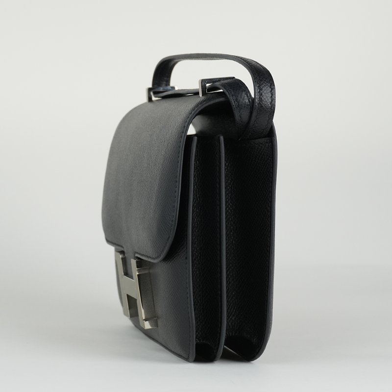 KESH 凱仕國際精品【經典品味，收藏級存在】HERMÈS Constance 19 愛馬仕 黑色銀釦康康包-11