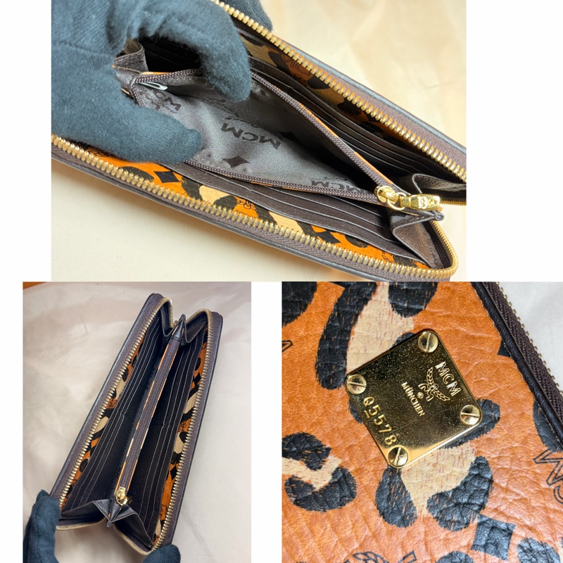 ‼️買一送一 MCM  經典豹紋鉚釘波士頓包➕長夾 組合-5