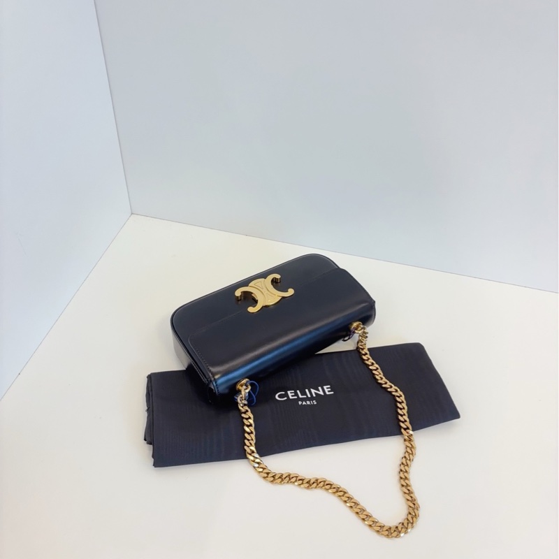 ✨Celine 黑金凱旋門鏈條法棍包 99新🖤-6