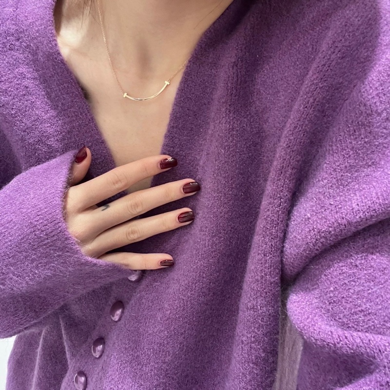 蒂芙尼/Tiffany Tiffany T 系列 玫瑰金笑臉項鍊小號 大U-3
