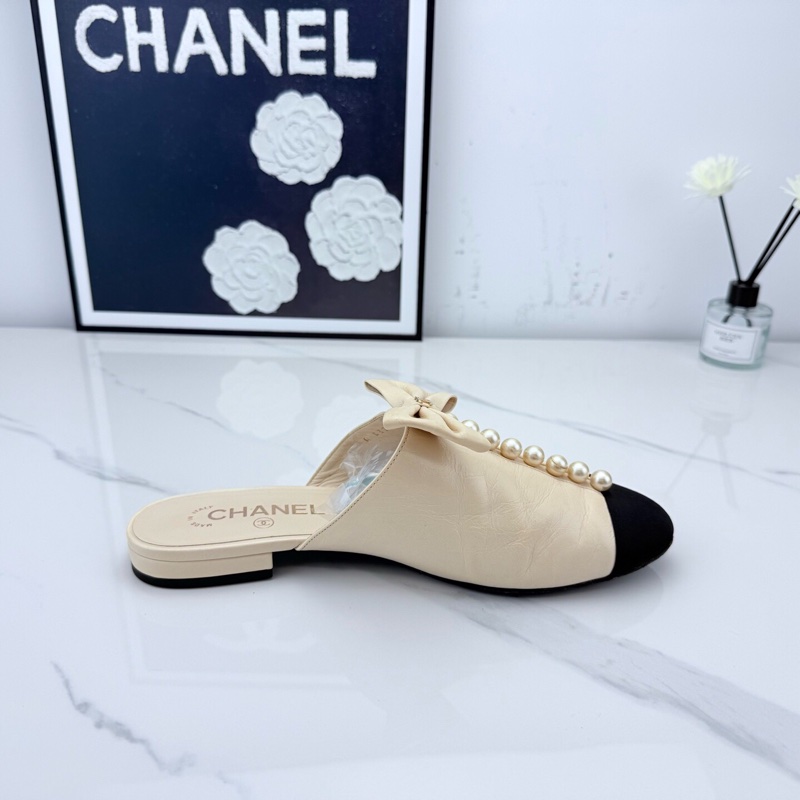 chanel香奈兒 黑色珍珠蝴蝶結平底鞋 38.5碼 已貼底🧡-4