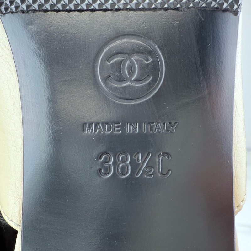 chanel香奈兒 黑色珍珠蝴蝶結平底鞋 38.5碼 已貼底🧡-6