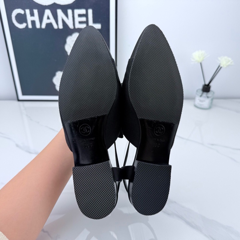 chanel香奈兒 黑色蝴蝶結平底鞋 36碼 已貼底🧡-7