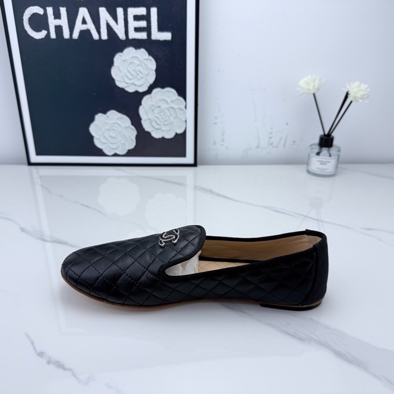 chanel香奈兒 黑色菱格紋樂福鞋 38碼 🧡-3