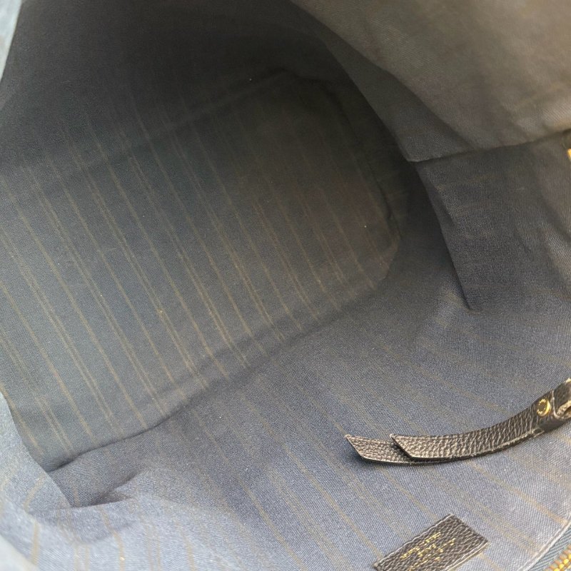 路易威登/Louis Vuitton 全皮壓紋藍黑托特肩背包-8