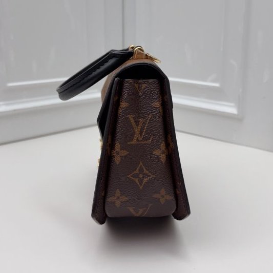 芯片款 路易威登/Louis Vuitton Tilsitt拼色金扣扇子包-2