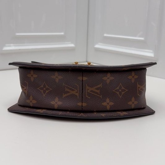 芯片款 路易威登/Louis Vuitton Tilsitt拼色金扣扇子包-4