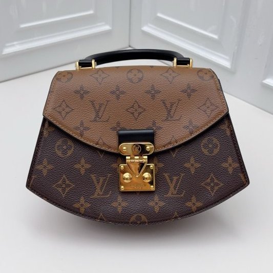 芯片款 路易威登/Louis Vuitton Tilsitt拼色金扣扇子包-6