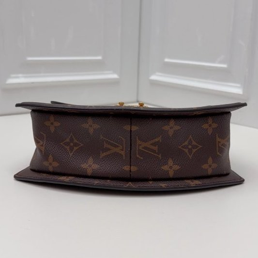 芯片款 路易威登/Louis Vuitton Tilsitt拼色金扣扇子包-8