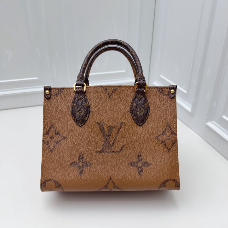 閒置新 路易威登/Louis Vuitton onthego小號托特包購物袋手提肩背包 芯片款-1